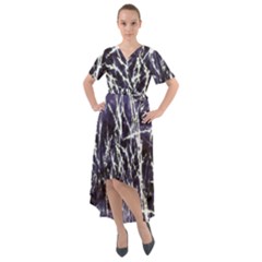 Abstract Light Games 5 Front Wrap High Low Dress by DimitriosArt