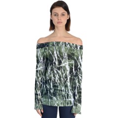 Abstract Light Games 6 Off Shoulder Long Sleeve Top by DimitriosArt