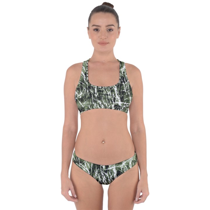 Abstract light games 6 Cross Back Hipster Bikini Set