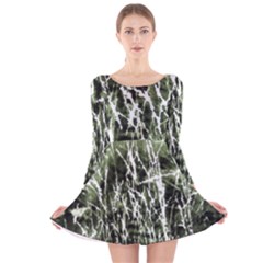 Abstract Light Games 6 Long Sleeve Velvet Skater Dress