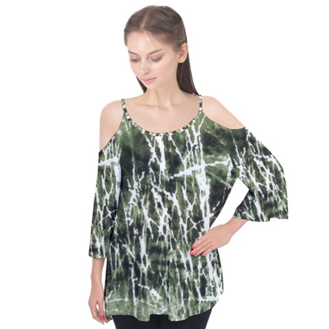 Abstract Light Games 6 Flutter Sleeve Tee  by DimitriosArt