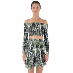 Abstract Light Games 6 Off Shoulder Top With Skirt Set by DimitriosArt