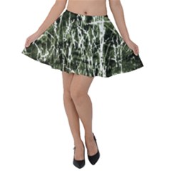 Abstract Light Games 6 Velvet Skater Skirt