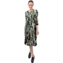 Abstract light games 6 Ruffle End Midi Chiffon Dress View1