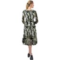 Abstract light games 6 Ruffle End Midi Chiffon Dress View2