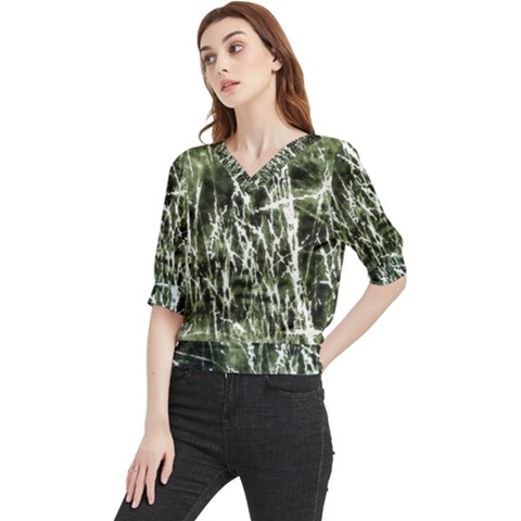 Abstract Light Games 6 Quarter Sleeve Blouse by DimitriosArt