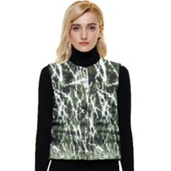 Abstract Light Games 6 Women s Short Button Up Puffer Vest