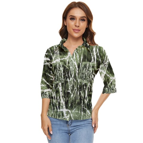 Abstract Light Games 6 Women s Quarter Sleeve Pocket Shirt by DimitriosArt