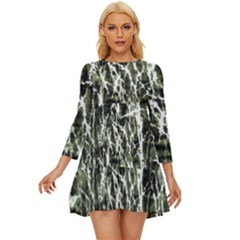 Abstract Light Games 6 Long Sleeve Babydoll Dress by DimitriosArt