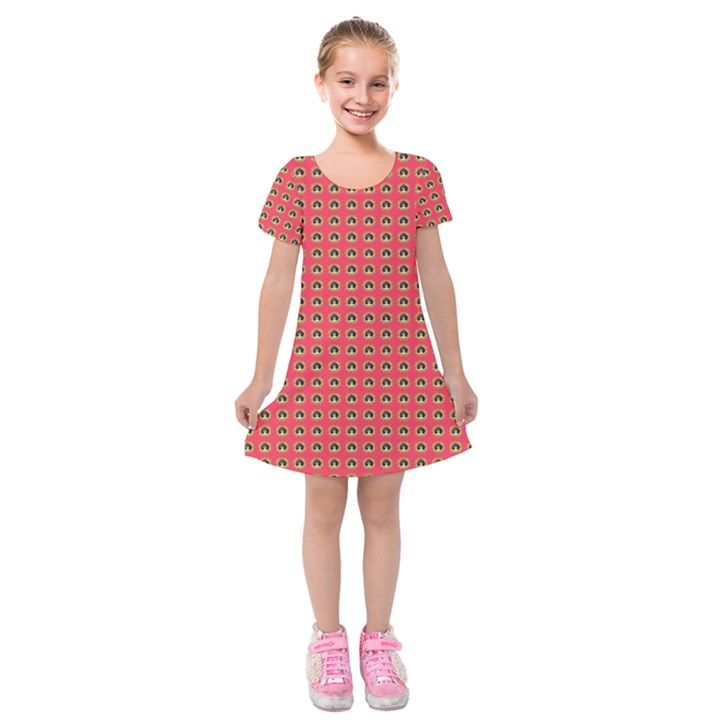 Olimedsalmn Kids  Short Sleeve Velvet Dress