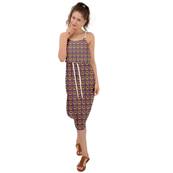 Olimedpurp Waist Tie Cover Up Chiffon Dress