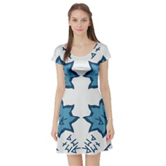 Abstract Pattern Geometric Backgrounds   Short Sleeve Skater Dress by Eskimos