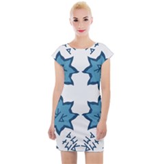 Abstract Pattern Geometric Backgrounds   Cap Sleeve Bodycon Dress by Eskimos