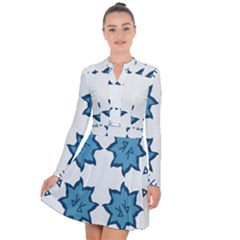 Abstract Pattern Geometric Backgrounds   Long Sleeve Panel Dress by Eskimos