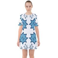 Abstract Pattern Geometric Backgrounds   Sixties Short Sleeve Mini Dress by Eskimos