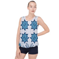 Abstract Pattern Geometric Backgrounds   Bubble Hem Chiffon Tank Top by Eskimos