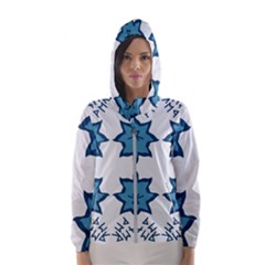 Abstract Pattern Geometric Backgrounds   Women s Hooded Windbreaker by Eskimos