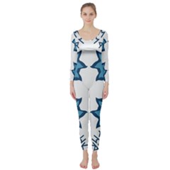 Abstract Pattern Geometric Backgrounds   Long Sleeve Catsuit by Eskimos