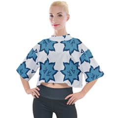 Abstract Pattern Geometric Backgrounds   Mock Neck Tee by Eskimos