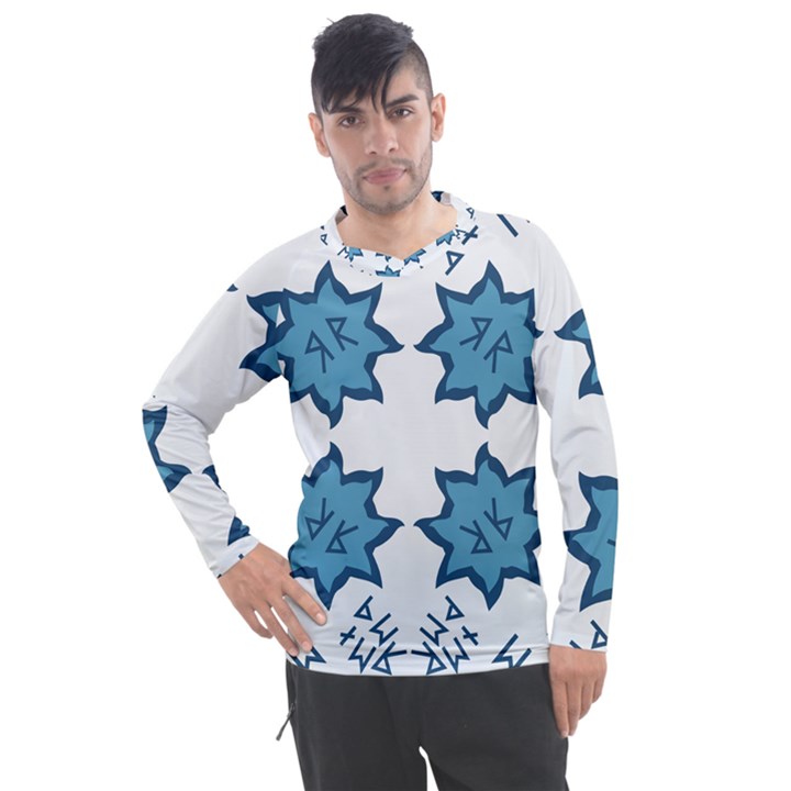 Abstract pattern geometric backgrounds   Men s Pique Long Sleeve Tee