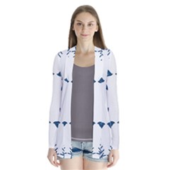 Abstract Pattern Geometric Backgrounds   Drape Collar Cardigan by Eskimos