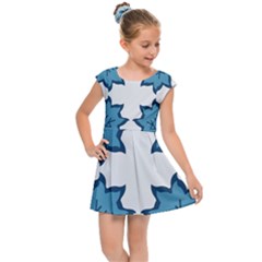 Abstract Pattern Geometric Backgrounds   Kids  Cap Sleeve Dress by Eskimos