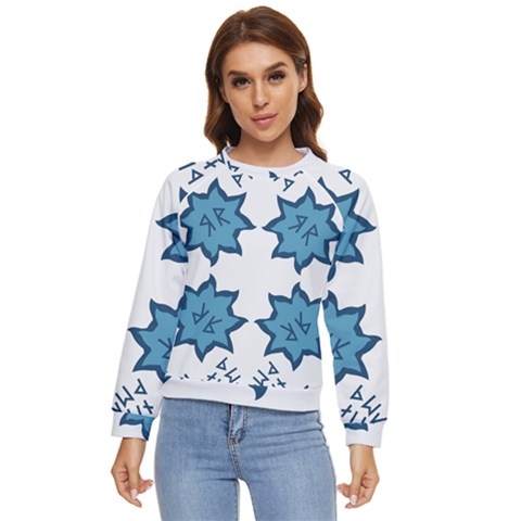 Abstract Pattern Geometric Backgrounds   Women s Long Sleeve Raglan Tee by Eskimos