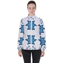 Abstract Pattern Geometric Backgrounds   Women s High Neck Windbreaker by Eskimos