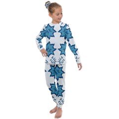 Abstract Pattern Geometric Backgrounds   Kids  Long Sleeve Set  by Eskimos