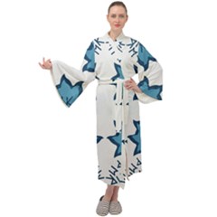 Abstract Pattern Geometric Backgrounds   Maxi Velour Kimono by Eskimos