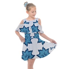 Abstract Pattern Geometric Backgrounds   Kids  Shoulder Cutout Chiffon Dress by Eskimos