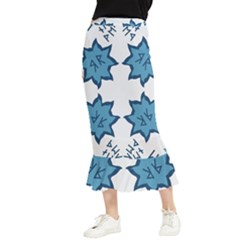 Abstract Pattern Geometric Backgrounds   Maxi Fishtail Chiffon Skirt by Eskimos