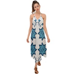 Abstract Pattern Geometric Backgrounds   Halter Tie Back Dress  by Eskimos