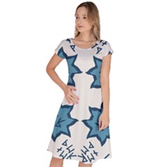 Abstract Pattern Geometric Backgrounds   Classic Short Sleeve Dress by Eskimos