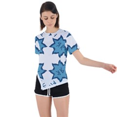 Abstract Pattern Geometric Backgrounds   Asymmetrical Short Sleeve Sports Tee by Eskimos