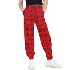 Abstract Pattern Geometric Backgrounds   Kids  Elastic Waist Pants by Eskimos