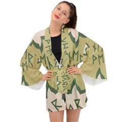 Abstract Pattern Geometric Backgrounds   Long Sleeve Kimono by Eskimos