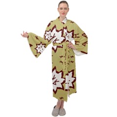 Abstract Pattern Geometric Backgrounds   Maxi Velour Kimono by Eskimos