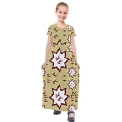 Abstract Pattern Geometric Backgrounds   Kids  Short Sleeve Maxi Dress by Eskimos