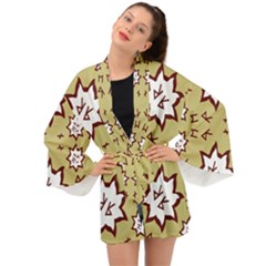 Abstract Pattern Geometric Backgrounds   Long Sleeve Kimono by Eskimos