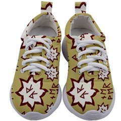 Abstract Pattern Geometric Backgrounds   Kids Athletic Shoes by Eskimos