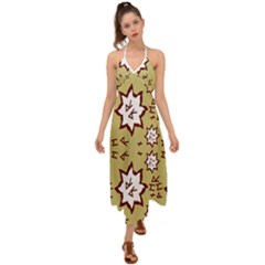 Abstract Pattern Geometric Backgrounds   Halter Tie Back Dress  by Eskimos