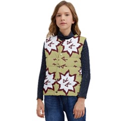 Abstract Pattern Geometric Backgrounds   Kid s Short Button Up Puffer Vest	