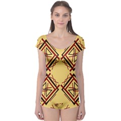 Abstract Pattern Geometric Backgrounds   Boyleg Leotard  by Eskimos