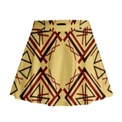 Abstract Pattern Geometric Backgrounds   Mini Flare Skirt by Eskimos