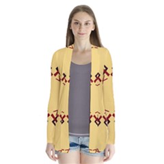 Abstract Pattern Geometric Backgrounds   Drape Collar Cardigan by Eskimos