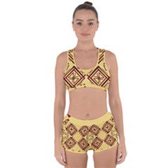 Abstract Pattern Geometric Backgrounds   Racerback Boyleg Bikini Set by Eskimos