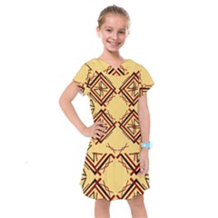 Abstract Pattern Geometric Backgrounds   Kids  Drop Waist Dress by Eskimos