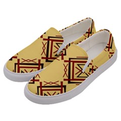 Abstract Pattern Geometric Backgrounds   Men s Canvas Slip Ons by Eskimos