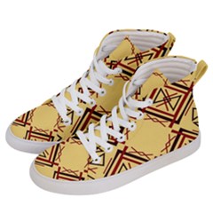 Abstract Pattern Geometric Backgrounds   Men s Hi-top Skate Sneakers by Eskimos